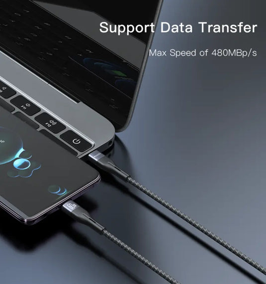1.2Meter 60W Braided Type-C To Type-C Fast Charge Data Cable