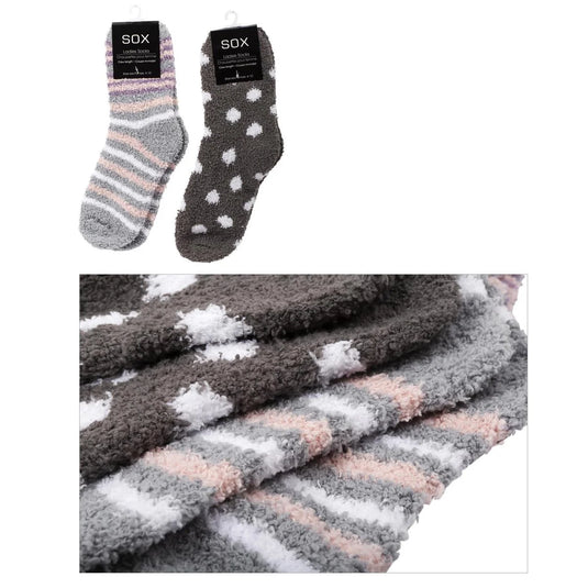 Sox, Fleece Socks, Crew Length, poly/span