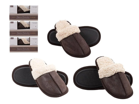 Bodico, Women's Sherpa Slipper w Memory Foam, 3 sizes, col box