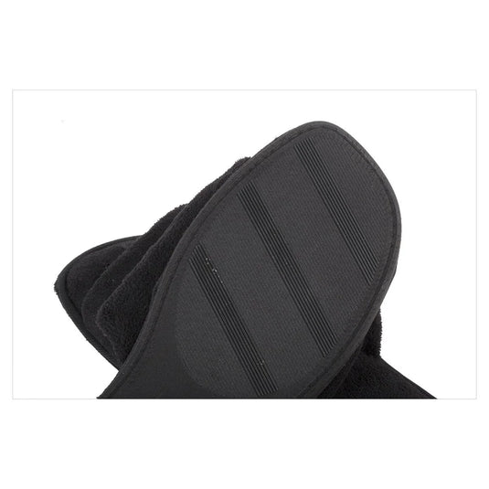 Bodico, Women's Memory Foam Open Toe Slippers, Black