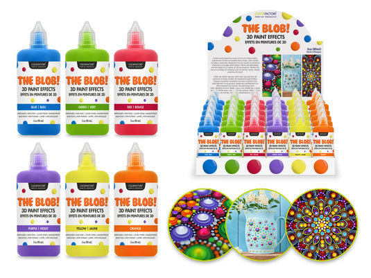 Color Factory: 3oz (90ml) The Blob 3D Droplet Paint A) Primary