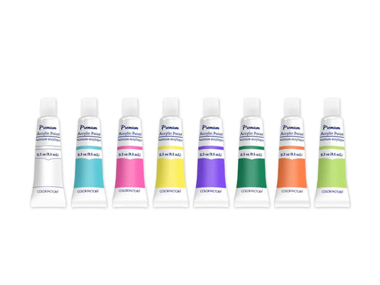 Color Factory: 76ml Premium Acrylic Paint Set 8x9.5ml Tubes B) Pastels