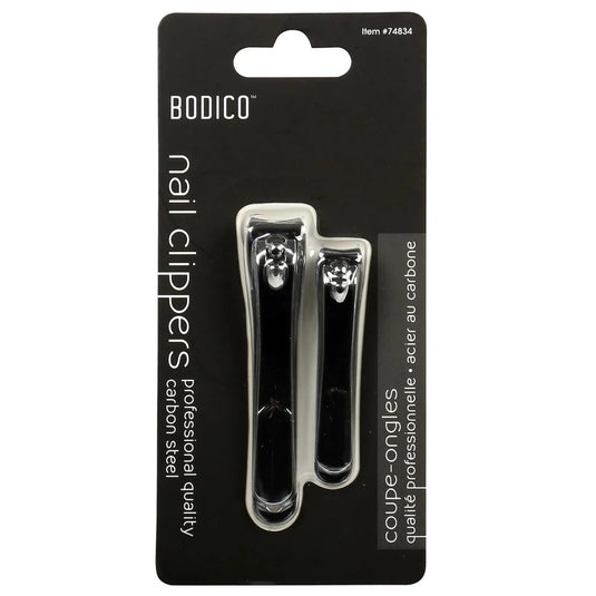 Bodico,2-PC Carbon Stl Nail Clipper chrome, double b/c