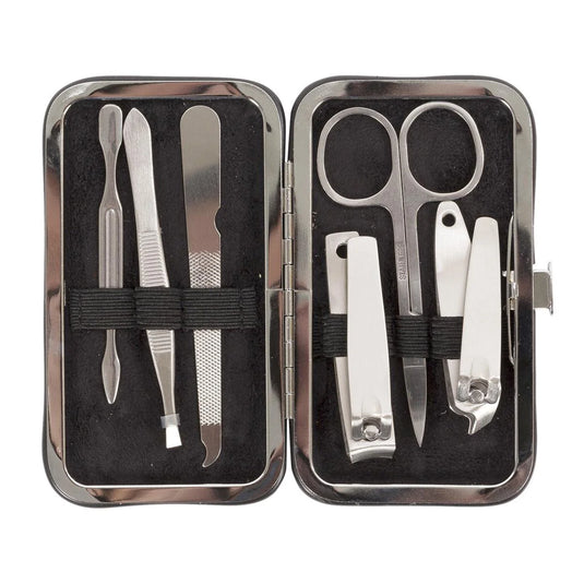 Bodico, 7-pc Glitter Manicure Set w Snap Case, glitter, w/box