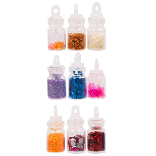 Bodico 24-pc Plain Nails w/9 Deco Set & Glue, window box