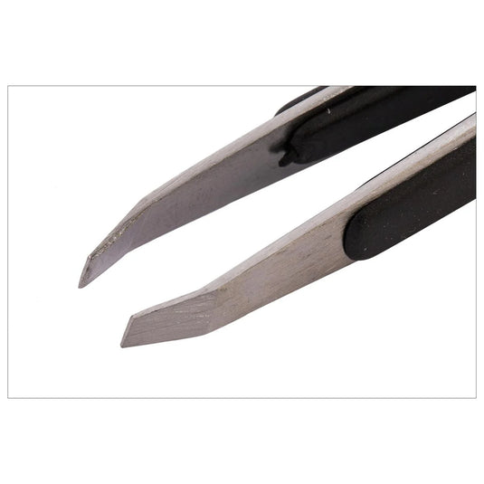 Bodico S/S Tweezer w/Grippers, b/c, col. black grip, inner box, (HZ)