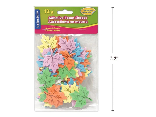 ADHESIVE "MAPLELEAF" FOAM SHAPES 12 GMS- 4X4.5CM