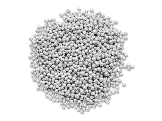 Craft Decor: 5mm Mini Glitter Deco Balls 25g (0.88oz) Foam B) Silver