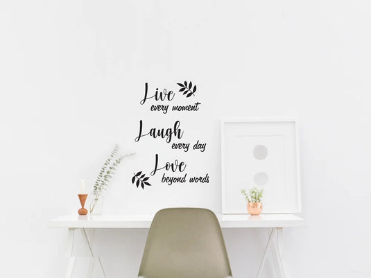 Craft Decor: 11.8"x15.75" 'Words To Live By..' Wall Art M) Live Every Moment..