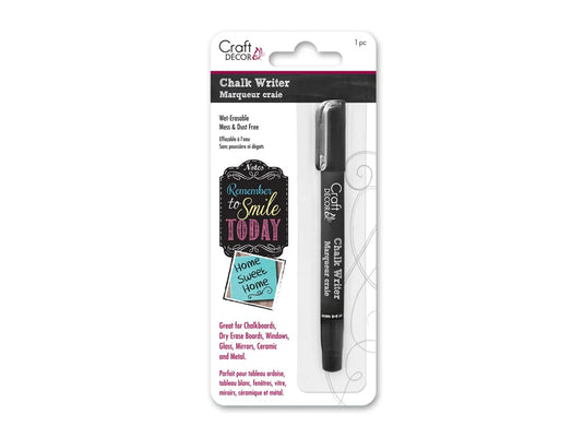 Craft Decor: Chalk Writer Blister-Carded K) Black