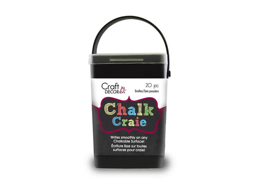 Craft Decor: Chalk-It-Up Dustless Chalk Bucket 20pc A) Color Medley