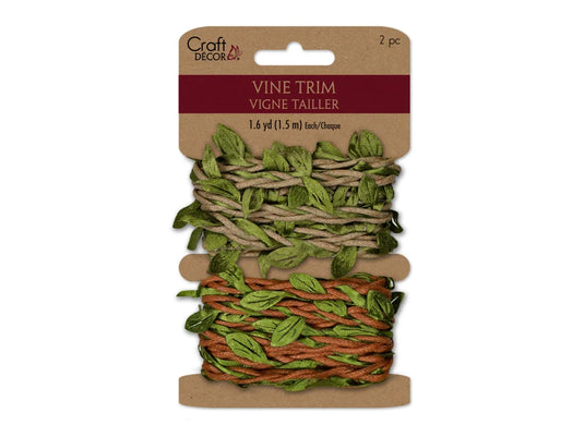 Craft Décor Ribbons: Vine Trim/Garland 2x1.5m A) Braided
