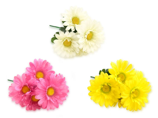 Enchanted Garden: 11.8" Gerbera Daisy Bush x5 Heads B) Bloom Asst