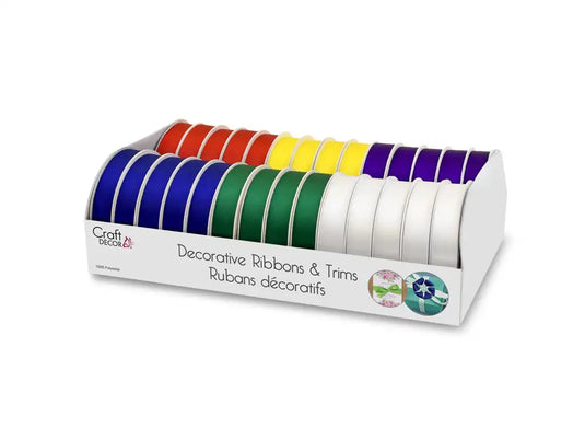 Craft Décor Ribbons & Trims: Poly-Satin 5/8" x 4yd Rolls A) Bold