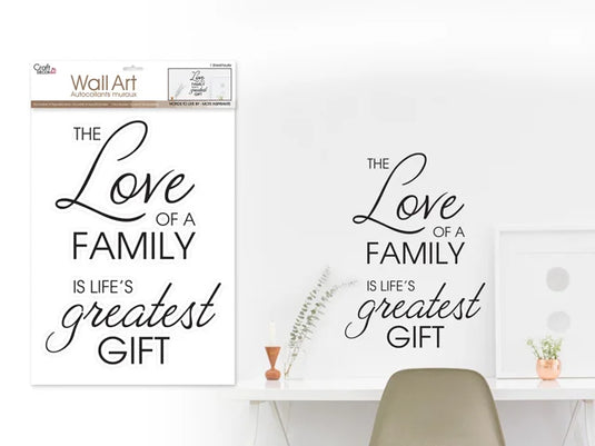 Craft Decor: 11.8"x15.75" 'Words To Live By..' Wall Art A) The Love of a Family..