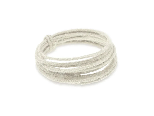Craft Decor: 1.6mmx3m (6-ply) Wired Jute Cord/Garland B) White