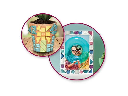 Craft Decor: Glitter Glass Mosaic Tiles 3.2x4.7" Self-Stick B) Pinks