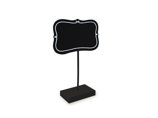 Craft Decor: Chalkboard Clip Sign Stand B) Bracket w/White Border