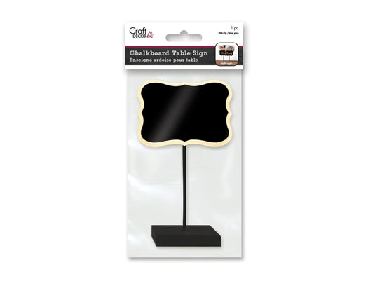 Craft Decor: Chalkboard Clip Sign Stand C) Bracket w/Natural Edge