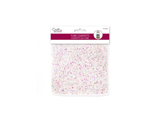 Glitter Craft: 20g Tube Confetti B) White Irridescent