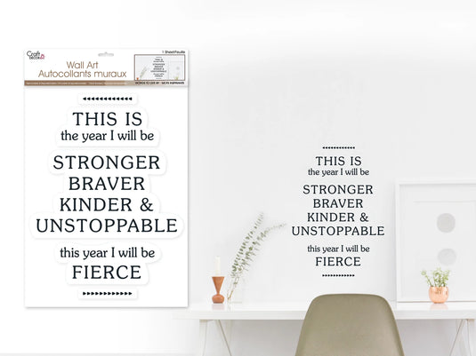 Craft Decor: 11.8"x15.75" 'Words To Live By..' Wall Art J) This is the Year..