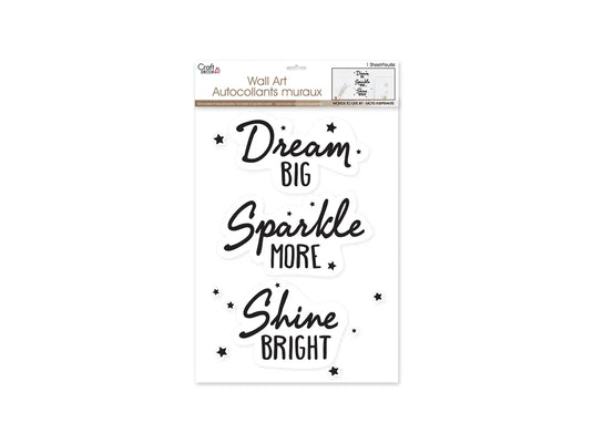 Craft Decor: 11.8"x15.75" 'Words To Live By..' Wall Art L) Dream Big..