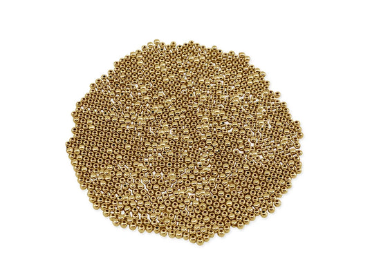 Metal Effect Beads: 4mm Luster Electroplated Round 30g B) Gold