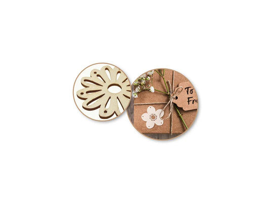 Wood Craft: Laser-Cut Wood Shapes x8 D) Flowers