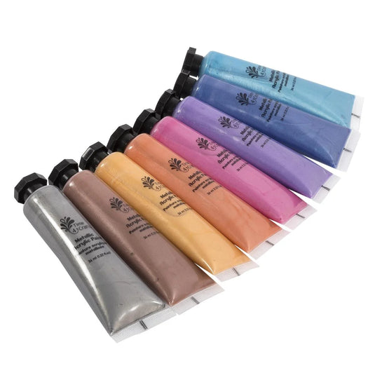 T4C,8Pcs Metallic Acrylic Paint 36ml, colour box