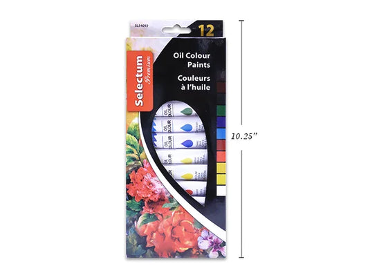 12 PC OIL PAINT COLOURS 12ML SIZE