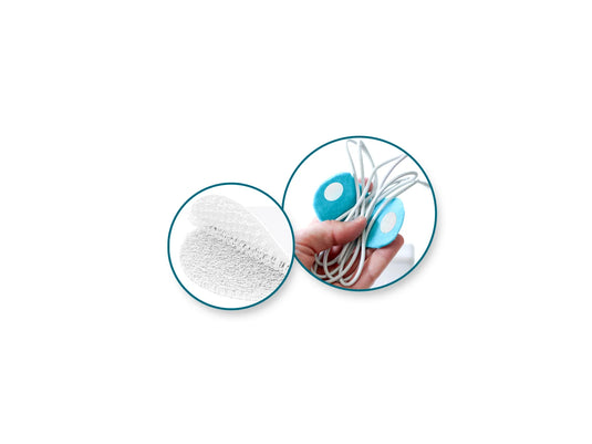 3D Hook & Loop Sticky Dots: 1/2" Round 42-pairs Dual-Adhesive