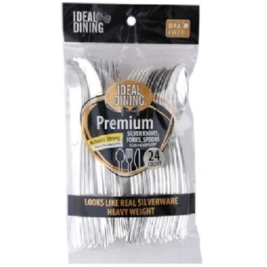 Premium Heavy Duty Disposable Silver Cutlery