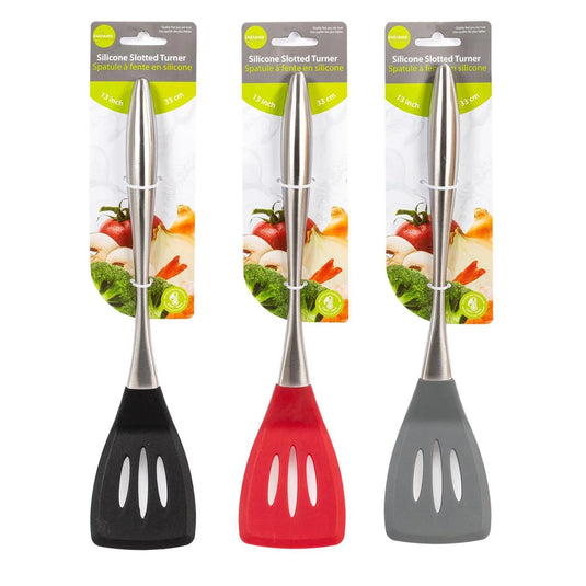 L.Gourmet Stainless Steel Silicone Slotted Turner,  t.o.c.(CP)