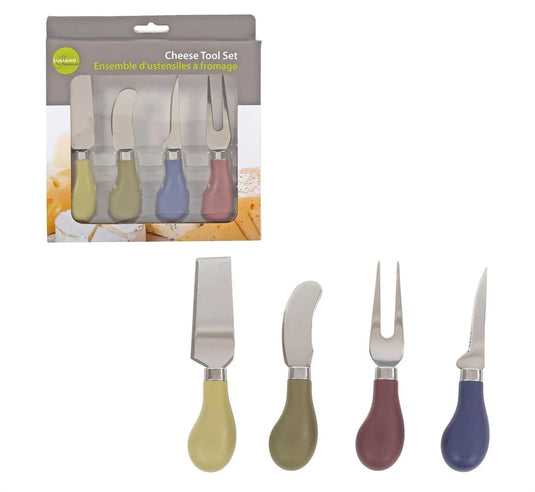 L.Gourmet 4-pc Cheese Tool Set, Stainless Steel, wbx