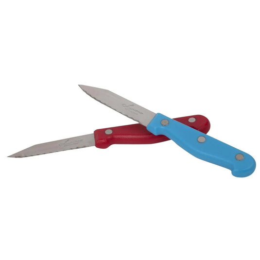 Luciano 2-pc S/S Paring Knife w/ Col.Handle,Blade