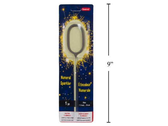 Number 0 Sparkler, Prntd. Blister card