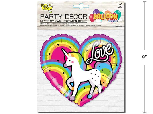 Let's Party,Balloon look,Wall Decor Love Unicorn, Poly Bag