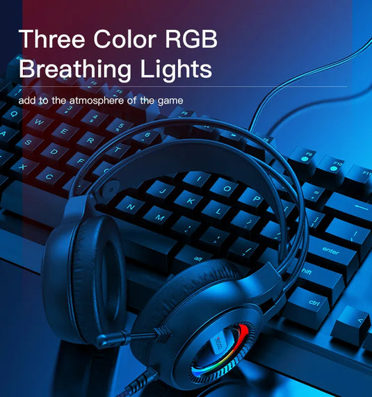 Gaming Headset with comfortable metal earing