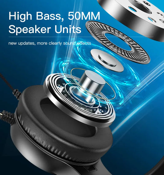 Gaming Headset with comfortable metal earing