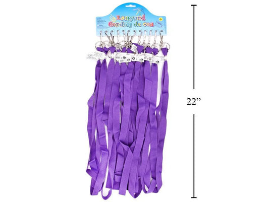 17" Purple Lanyard w/Hook and Ring