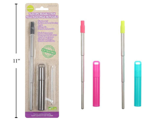 L. Gourmet Reusable Pocket Straw, blister card(CS)