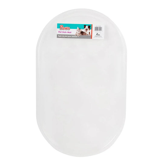 PAWS.20"x12"x0.25" Pet Dish Mat, Clear