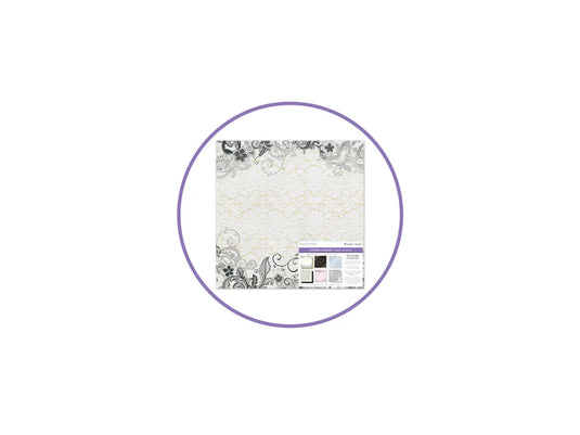 Cardstock: 12"x12" Glitter Embossed Dble-Sided 5eax6styles E) Elegance