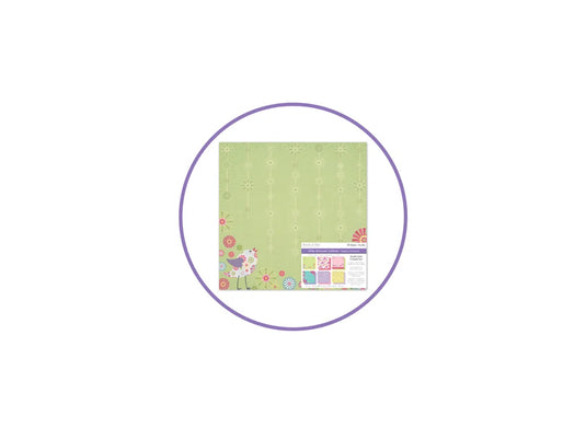 Cardstock: 12"x12" Glitter Embossed Dble-Sided 5eax6styles F) Spring Fling