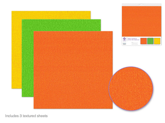 Scrapbook Paper: 12"x12" Textura Select Cardstock Pre-Packaged 09) Tropicana