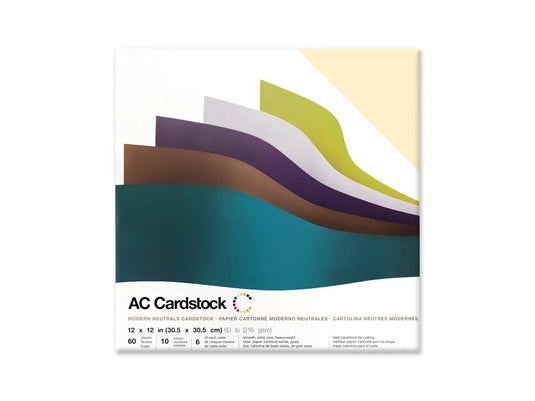 Scrapbook Cardstock: 12"x12" 80lb (216gsm) Smooth 60Sht C) Modern Neutrals