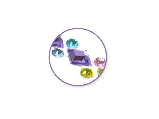 Paper Craft Sticker: 10cmx27cm Jewel Borders V) Gem Medley Strip 4