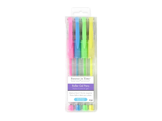 Scrapbook Gel Pens: 4/pack Acidfree Assorted PhotoSafe C) Soft Pastels