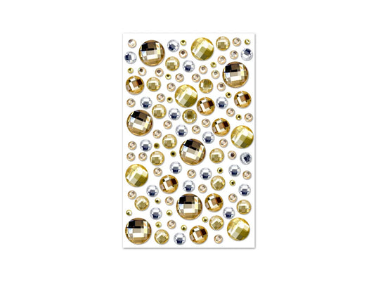 Paper Craft Sticker: 3.93"x5.9" Balloon Blast Gems E) Golden