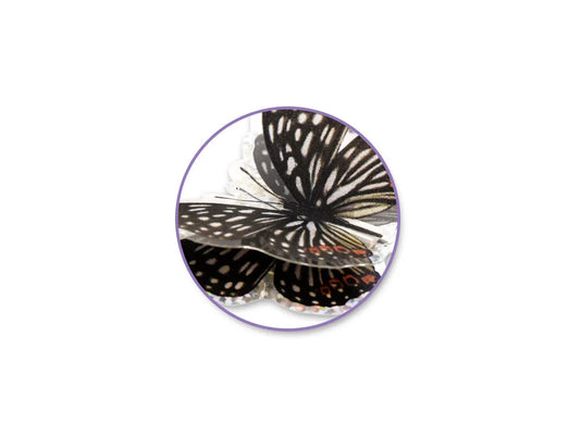 Handmade Stickers: 12cmx17cm 3D Pop-Ups Foil Butterflies 8pc C) Monarch